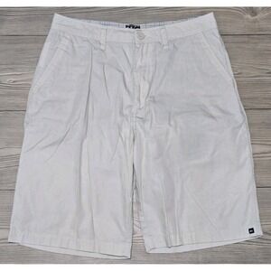Quiksilver Board Shorts Mens 32 Tan Beige Surf Baggy 10" Inseam Quicksilver